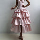 Elegant Formal Sleeveless Satin Evening Dress Pink      fg4400