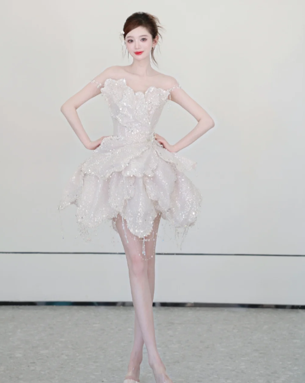 Robe de soirée longue sirène colorée à paillettes, tenue de remise de diplôme fg8362