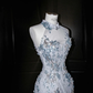 Robe de soirée longue sirène colorée à paillettes, tenue de remise de diplôme fg8362