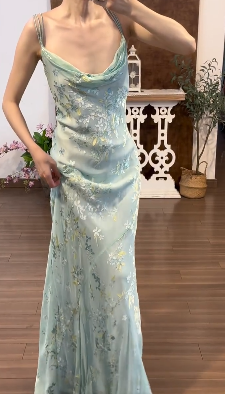 Buntes Meerjungfrau-Partykleid mit Pailletten und langen Abschlusskleidern fg8362
