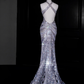 Buntes Meerjungfrau-Partykleid mit Pailletten und langen Abschlusskleidern fg8362