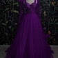 Dark Purple Long Prom Dresses Formal Dress     fg3430