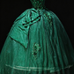 Strapless Green Tulle Ball Gown with Bow & Gold Embroidery, Formal Evening Dress fg8936