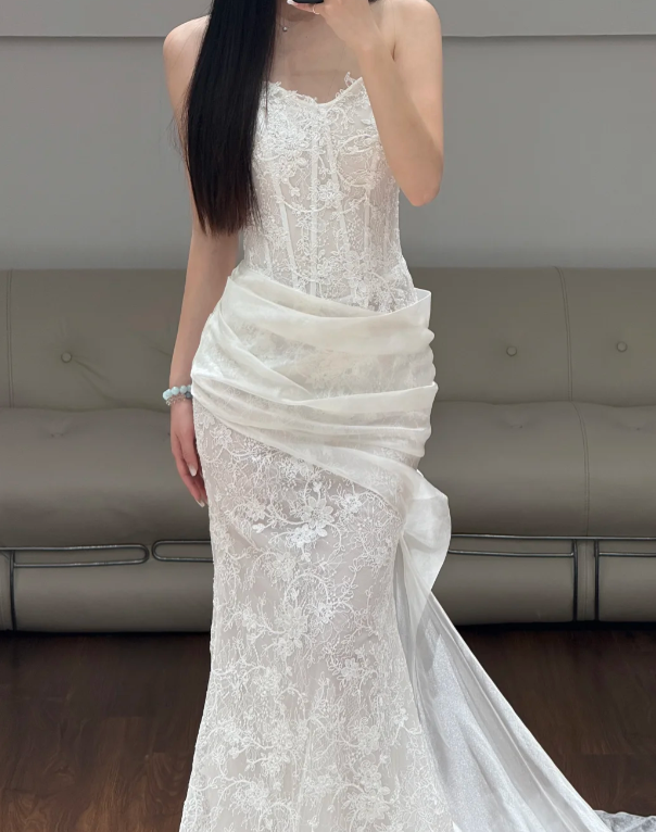Buntes Meerjungfrau-Partykleid mit Pailletten und langen Abschlusskleidern fg8362