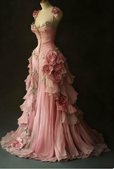 Pretty Ball Gown Pink Spaghetti Straps Tulle Long Quinceanera Dress  fg8527