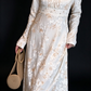 Floral Burnout Long Sleeve Boho Maxi Dress fg9066