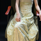 Square Neck Satin Burnout Long Dress fg9067