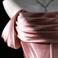 Rose Gold Satin Off-Shoulder Corset Mermaid Evening Gown fg9047