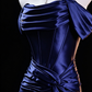 Royal Blue Satin Off-Shoulder Draped Mermaid Evening Gown fg9048