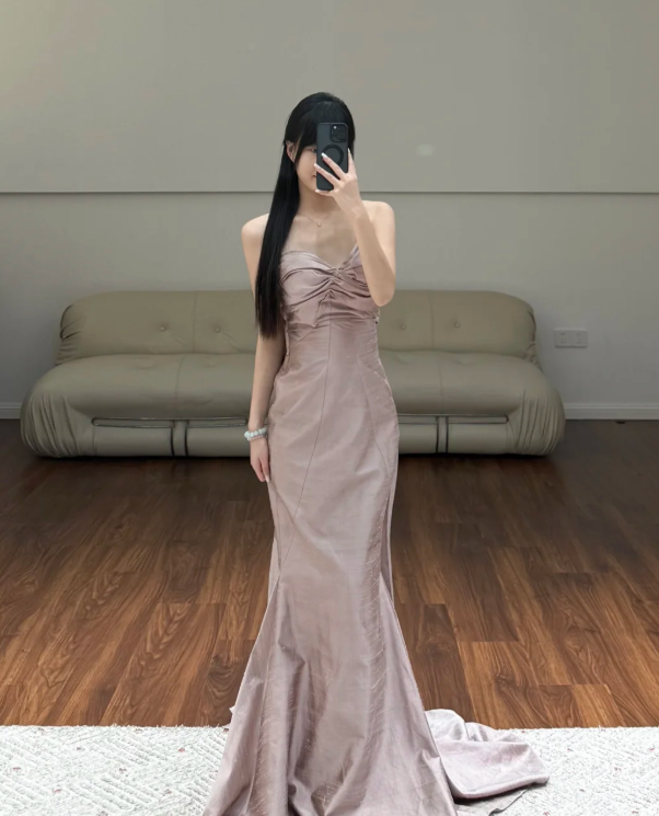 Robe de soirée longue sirène colorée à paillettes, tenue de remise de diplôme fg8362