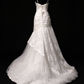 Spaghetti Strap Pleated White Tulle Mermaid Evening Dress, Formal Gown fg8926
