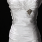 Strapless Pleated White Organza A-Line Prom Dress, Formal Evening Gown fg8928