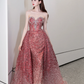 Sweetheart Neck Burgundy Prom Party Dress Sparkle Evening Dress Birthday Dress fg8650