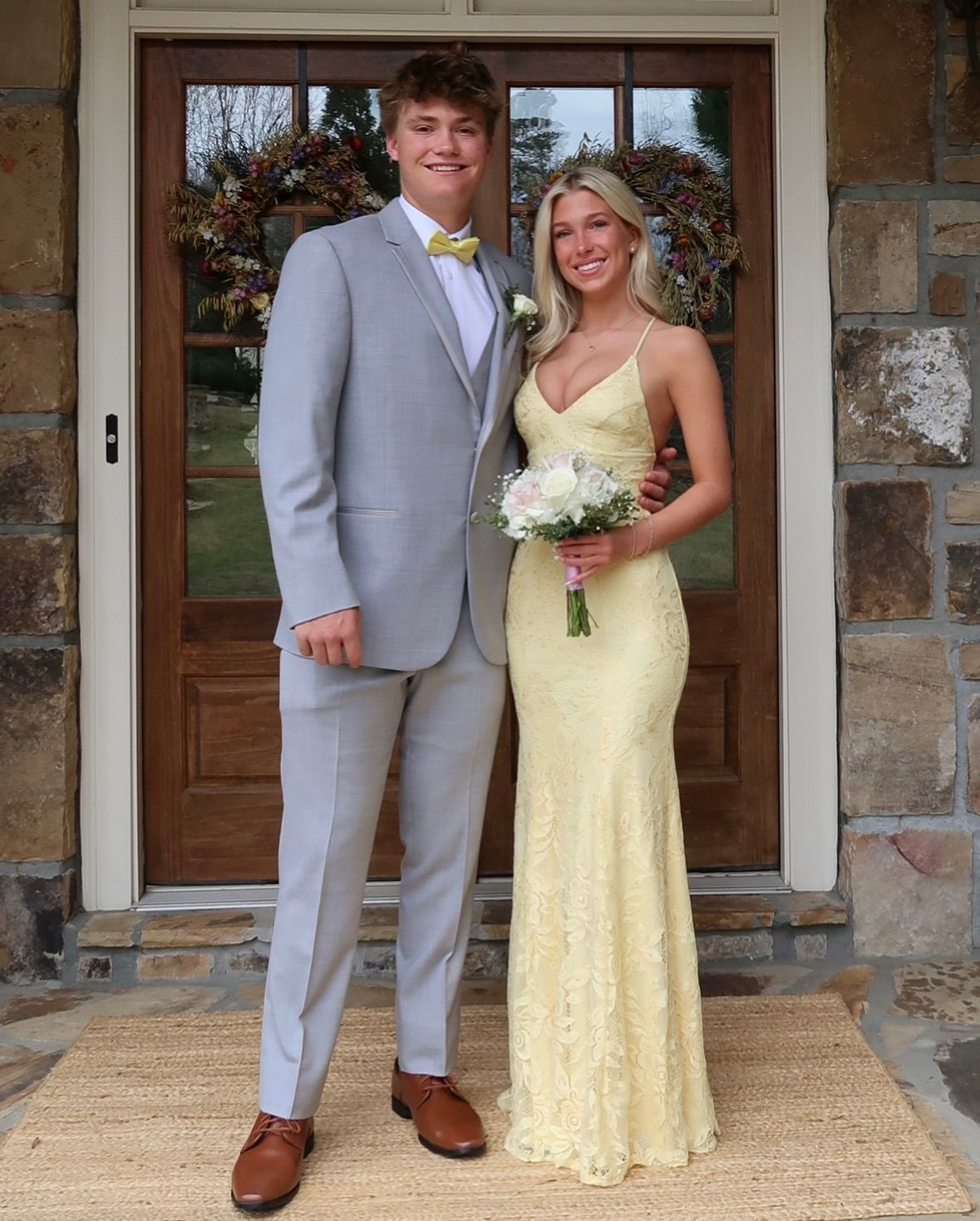 Yellow Lace Prom Dress Sexy Mermaid Graduation Dress Evening Dress fg8400