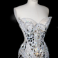 Buntes Meerjungfrau-Partykleid mit Pailletten und langen Abschlusskleidern fg8362
