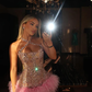 Trendy Sheath Halter Pink Beads Feathers Sequin Mini Short Formal 8th Grade Homecoming Dresses Middle School Short Prom Dress Hoco Outfits  fg8546