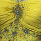 Stunning Yellow Halter Neck Sheath Chiffon Beaded Hi-Lo Prom Dresses Elegant Wedding Guest Dresses  fg8547