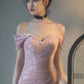 Robe de bal sirène à épaules dénudées et paillettes, robe de soirée scintillante fg5081