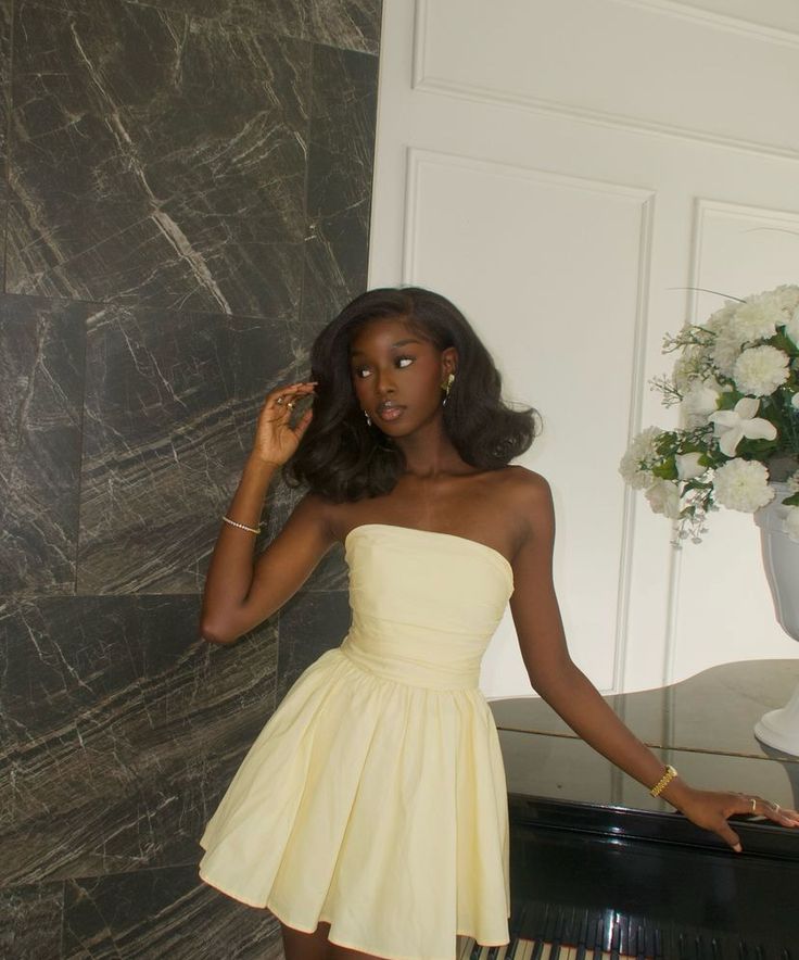 Light Yellow Strapless Homecoming Dresses Mini Prom Party Dress       fg6071