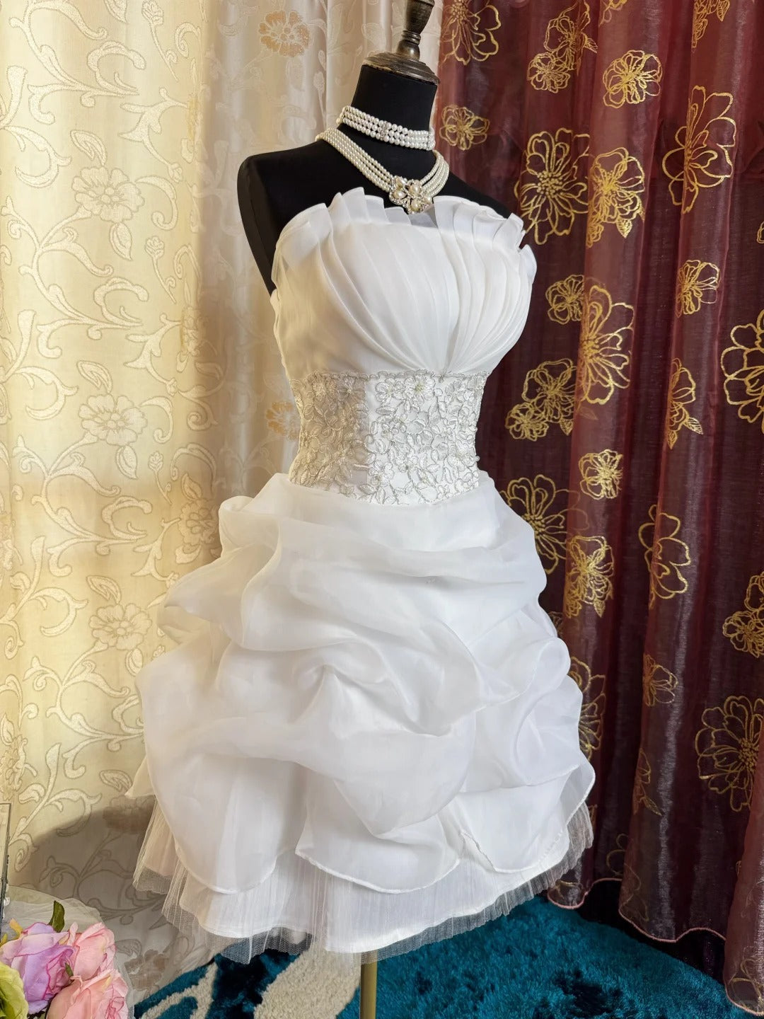 White Birthday Outfit Short Evening Dress Short Party Dress Vintage Homecoming Dress   fg8088