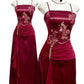 Burgundy Prom Party Dress Long Formal Evening Dress    fg7497