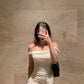 White Birthday Outfit Off Shoulder Short Evening Dress Cocktail Dresses Short Party Dress   fg8003