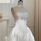 A Line Strapless White Homecoming Dress Short Evening Dress Cocktail Dresses Short Party Dress   fg7947