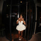 A Line White Off Shoulder Homecoming Dress Short Evening Dress Cocktail Dresses Short Party Dress   fg7928
