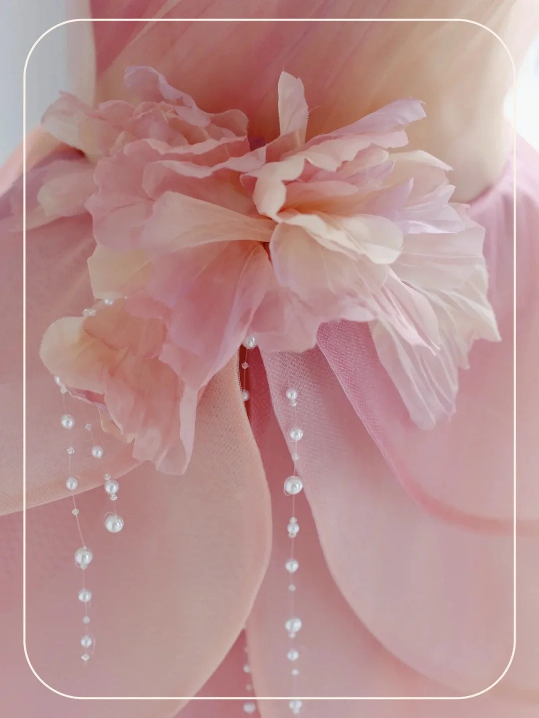 Elegant Formal Dress with 3D Flowers, A-Line Evening Party Dress  fg7527