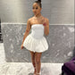 A Line White Homecoming Dress Short Evening Dress Cocktail Dresses Short Party Dress   fg7919