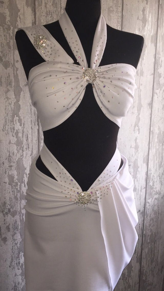 White Halter Short Evening Dress Cocktail Dresses Short Party Dress  fg8013