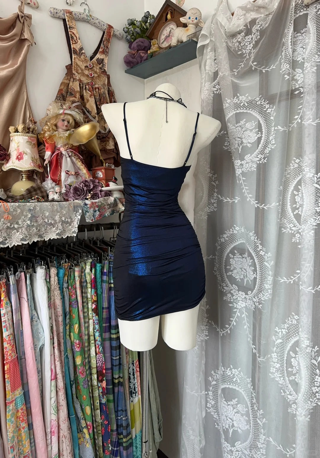 Navy Sheath Birthday Outfit Short Evening Dress Short Party Dress Cocktail Dresses Homecoming Dress   fg8080