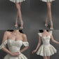 A Line White Lace Off Shoulder Short Evening Dress Cocktail Dresses Short Party Dress   fg7881