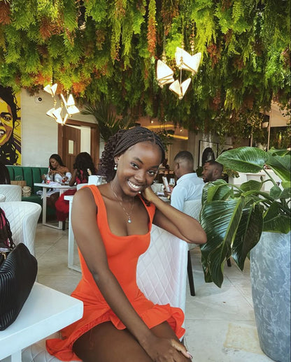 Orange Birthday Outfit Short Evening Dress Cocktail Dresses Short Party Dress   fg7979