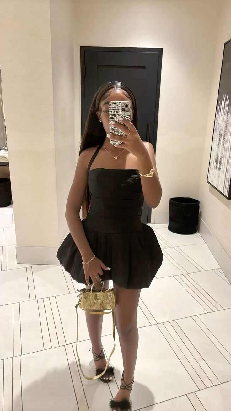 Black Birthday Dress Homecoming Dress Short Party Dress    fg7730