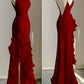 White Sheath Halter Backless Wedding Dress    fg3671