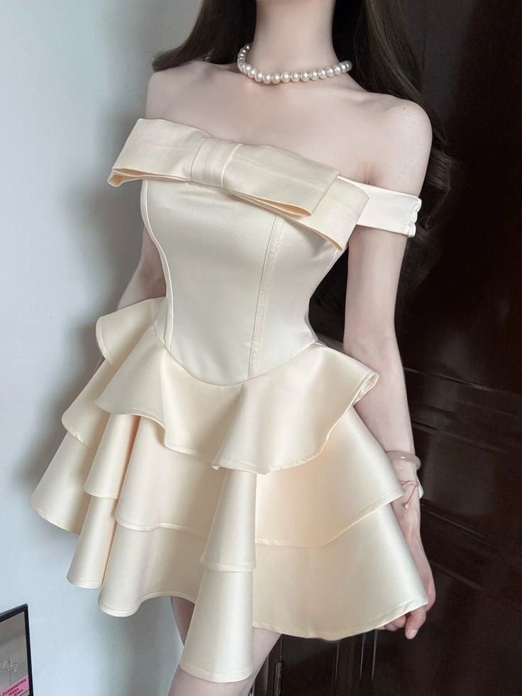 A Line Off Shoulder Short Evening Dress Cocktail Dresses Short Party Dress   fg7878