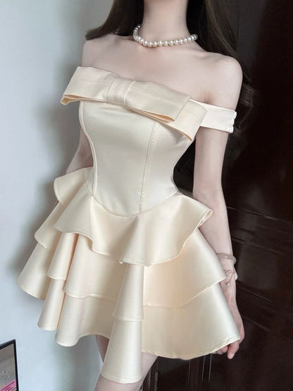 A Line Off Shoulder Short Evening Dress Cocktail Dresses Short Party Dress   fg7878