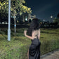 Black Simple Prom Party Dress Long Evening Dress   fg8100