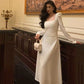 Ivory Long Sleeves Prom Dresses Party Dress     fg3437