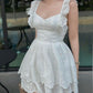White Lace Birthday Outfit Short Evening Dress Cocktail Dresses Short Party Dress  fg8008