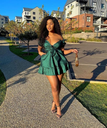 A Line Green Birthday Outfit Short Evening Dress Cocktail Dresses Short Party Dress   fg7977