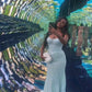 Light Blue Mermaid Long Prom Dresses Formal Evening Dress  fg7622
