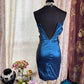 Royal Blue Birthday Outfit Short Evening Dress Short Party Dress Vintage Homecoming Dress   fg8085