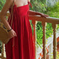 Red A-Line Long Prom Dress Women's Party Dresses  fg7632
