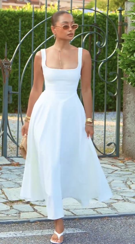 Simple White Satin A-Line Evening Dress Ankle Length Prom Dresses       fg7413