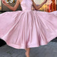 A-Line Evening Gown Homecoming Dress Wedding Guest Satin Dress with Butterfly       fg6360