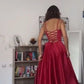 A Line Straps Floor Length Evening Gown Prom Dresses      fg6534
