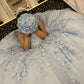 Light Blue Appliques Tulle Lace Quinceanera Dress Ball Gown     fg6061