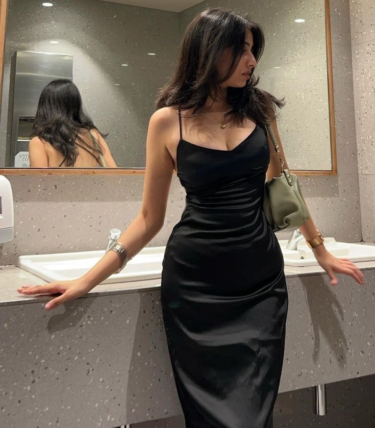 Black Simple Prom Party Dress Long Sexy Evening Dress   fg8101